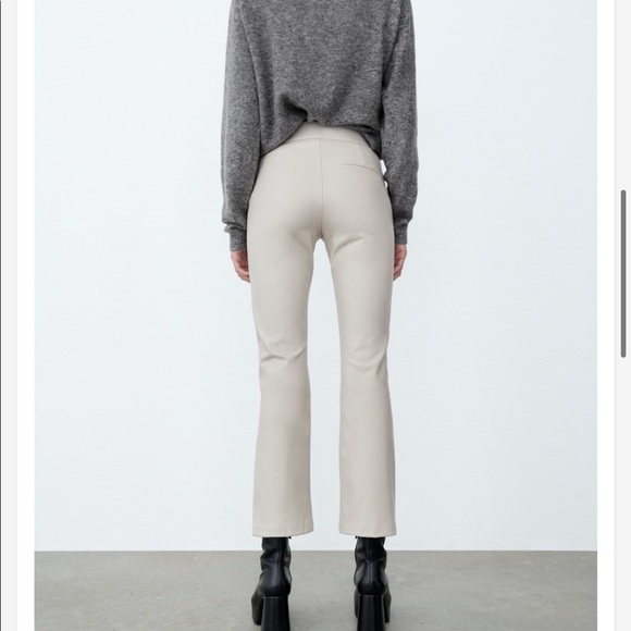 NWT Zara off white mini flare leggings - Picture 2 of 8